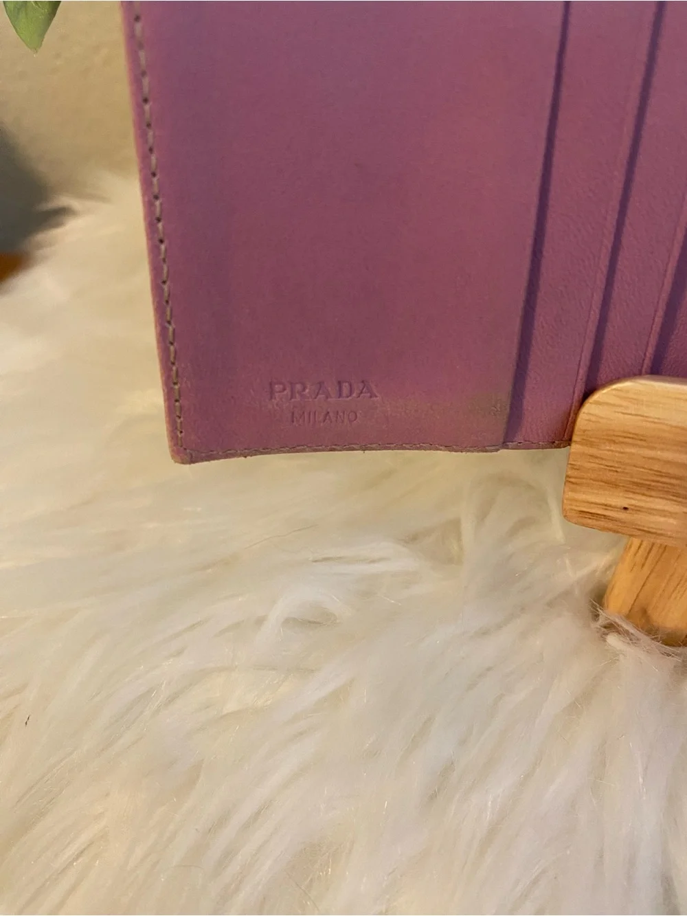 Prada Glossy Patent Leather Wallet - Camel Brown